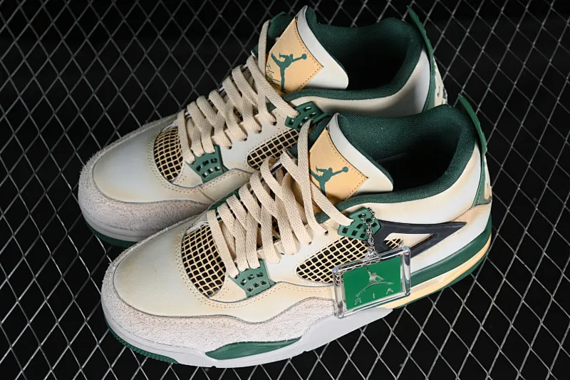All categories Air Jordan Jordan series basketball shoes Air Jordan 4 Bulbasaur x Jordan Air Jordan 4 Retro AJ4 Jordan 4 Bulbasaur joint model basketball shoes DC7770-106